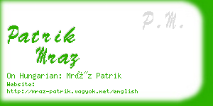 patrik mraz business card